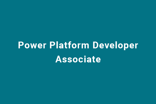 Power-Platform-Developer-Associate